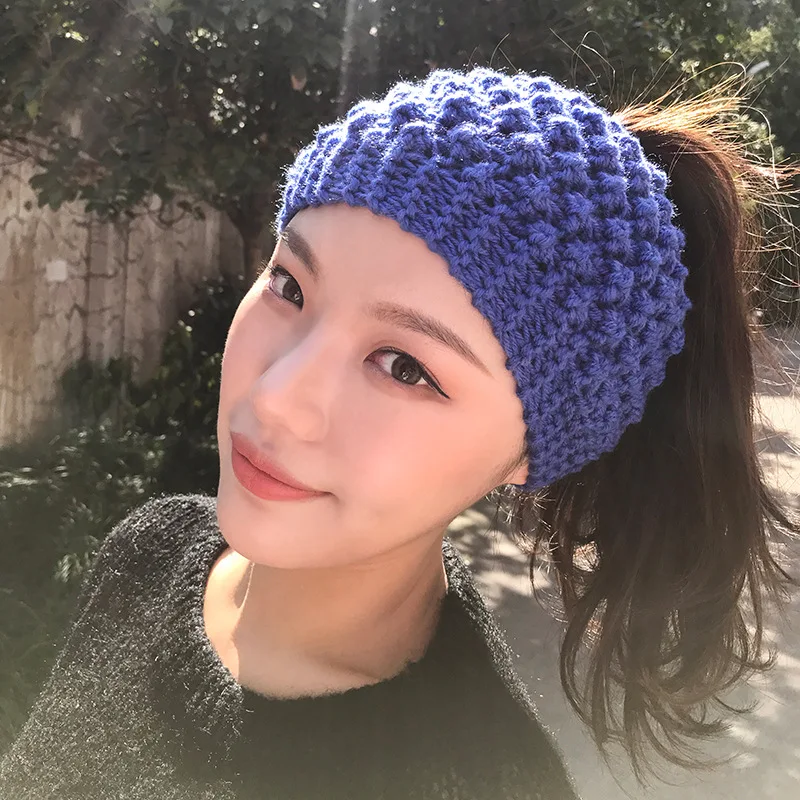 New Lady Knitting Wool Wide Headwrap Headband Winter Ear Warmer Elastic Hair Band For Women\'s Hairbands Fashion Hair Accessories