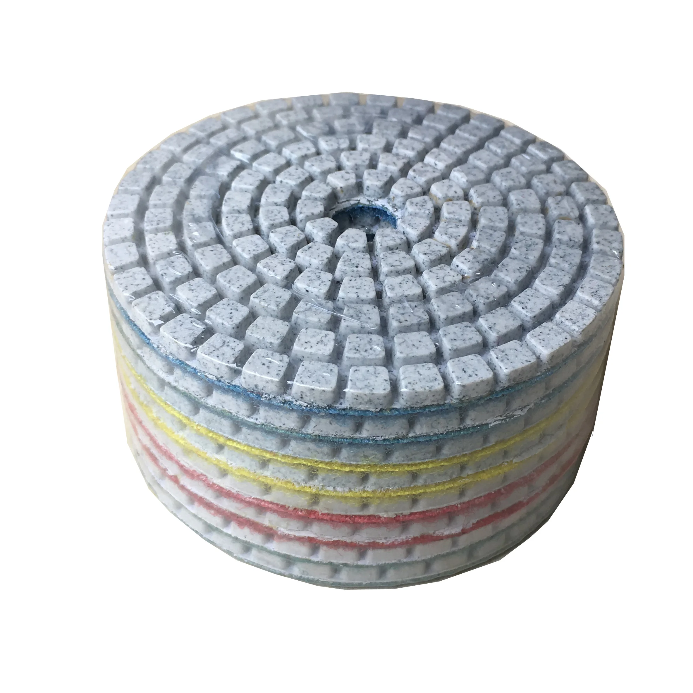 

1Set/7Grit 7inch 180MM diamond Polishing Pads Wet Use for Marble White Colour