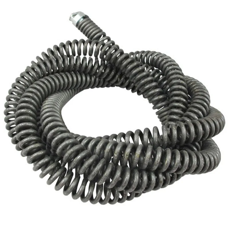 3 Meter Long Flexible Spring Steel Auger Sewer Drain Cleaner Snake Extension Spring  With Connector