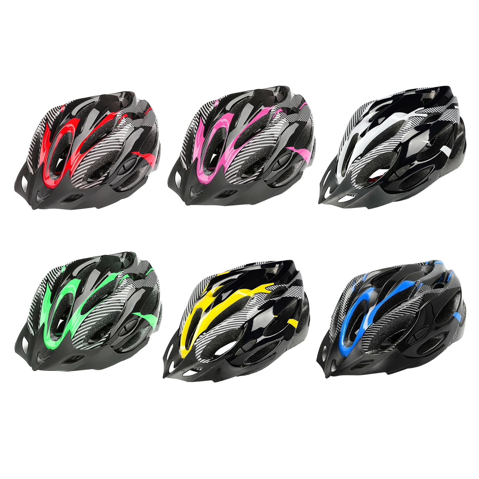 Adult Bike Helmet 56-65CM, Sports 21 Vents Cycling Bicycle Helmets with Visor, Adjustable Ultralight Youth Mens Womens Headgear