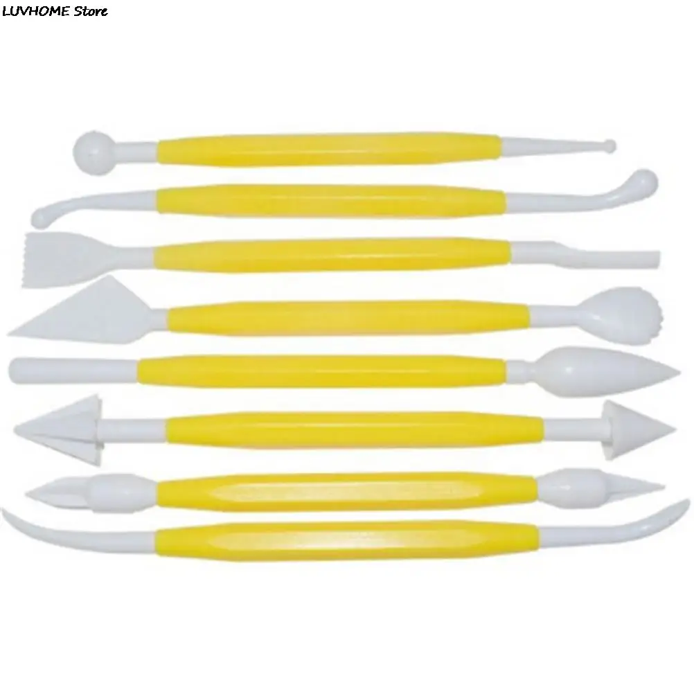 Zestaw 8 sztuk/zestaw plastikowych do rzeźbienia w glinie polimerowych narzędzia do modelowania gliny Poly do formowania zabawek do modelina