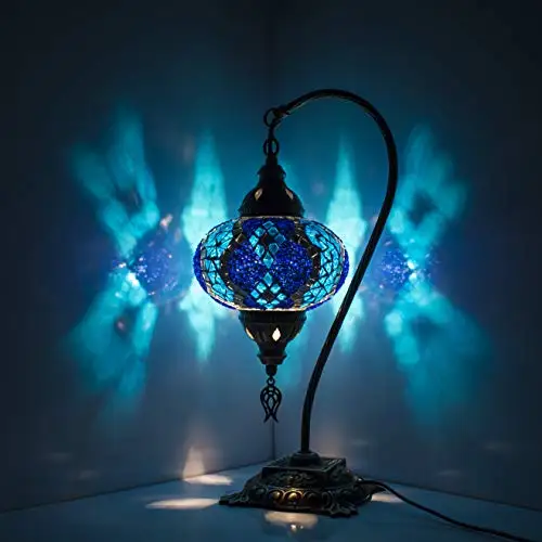 Lampshade Multicolor Handmade Mosaic Table Lamp English/Moroccan Table Lamp Lantern Night Light Lamp