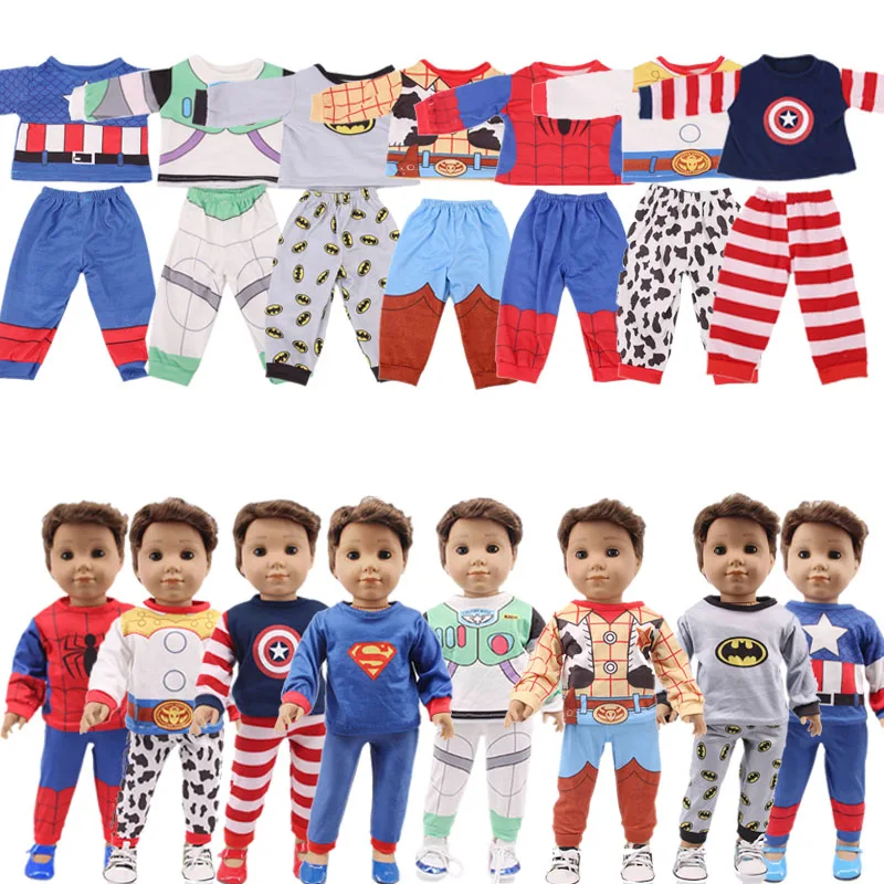 Autumn New T-Shirt Suit Series Fit 43cm Reborn Baby Doll And 18 Inch American Doll Clothes, Our Generation , Children's Gifts