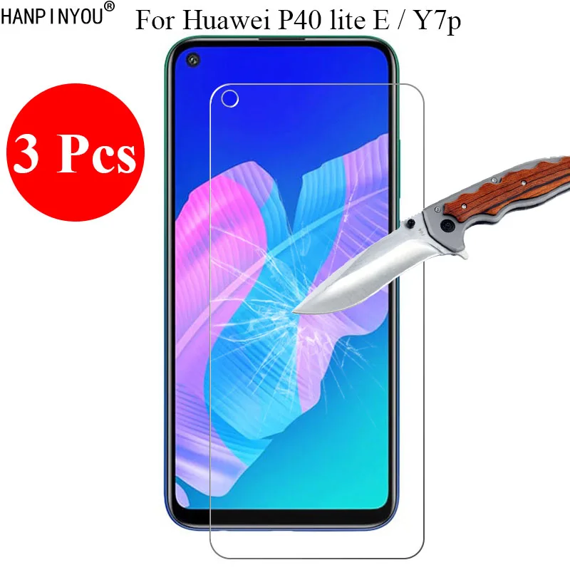 3 Pcs/Lot New 9H 2.5D Tempered Glass Screen Protector For Huawei P40 lite E / Y7p 6.39" Protective Film + Clean Tools