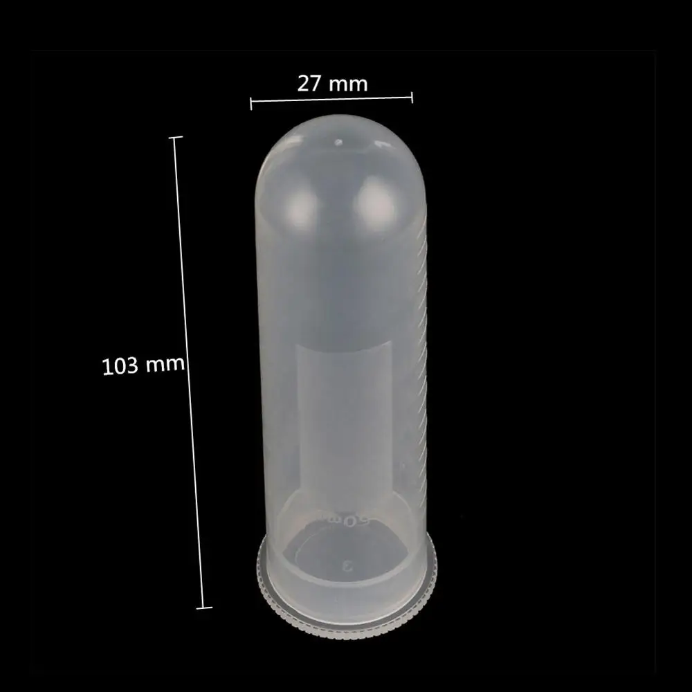 10Pcs/Set 50ML Laboratory Centrifuge Test Tube Clear Plastic Vial Container With Snap Cap Lid For Laboratory Test Sample Supply