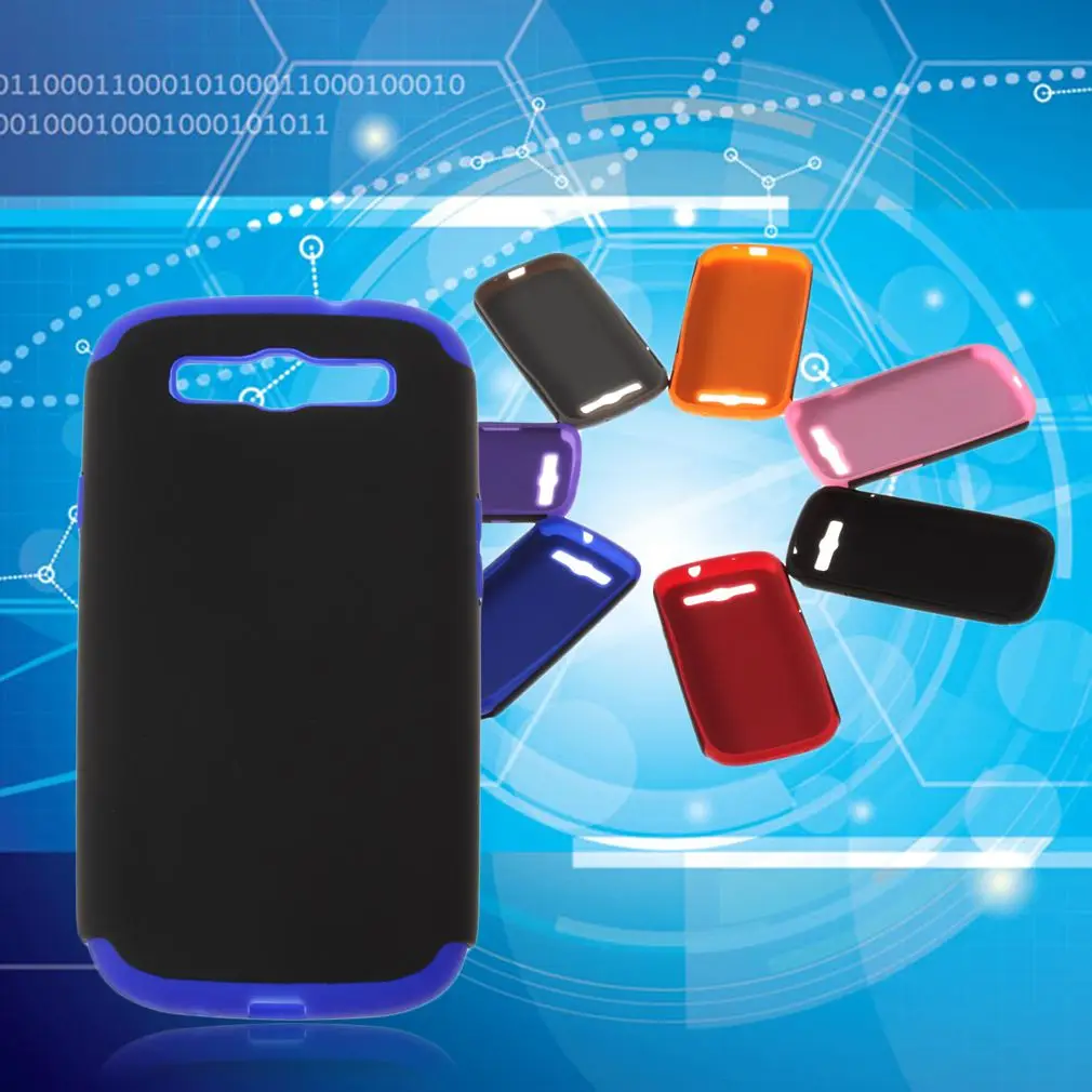 Hot sellingCombine Soft Silicone with Hard Rubberized, Case For Samsung I9300