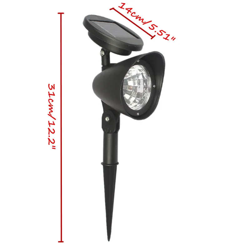 4 LED Spotlight แสงอาทิตย์ปรับแสงแนวนอนระบบรักษาความปลอดภัย Dark Sensing สำหรับ Patio Deck YARD 2in1 กันน้ำ Dropshipping