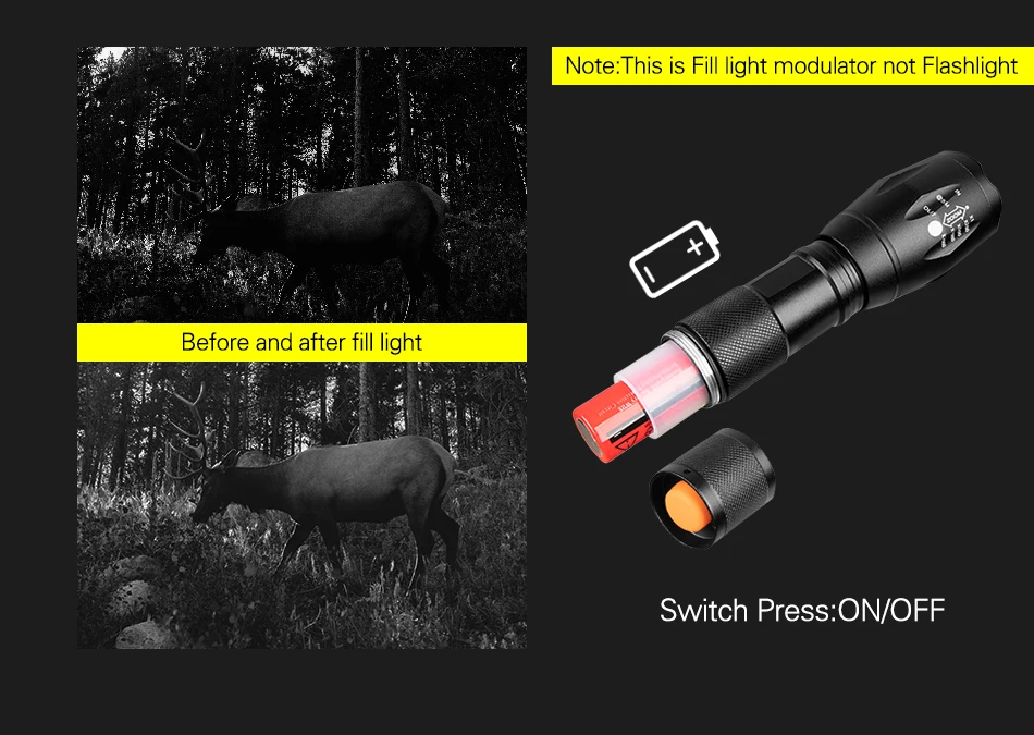 850nm Night Vision Flashlgith 493ft/150m 3W  LED Zoomable Infrared Radiation Lantern Tactical Hunting Torch