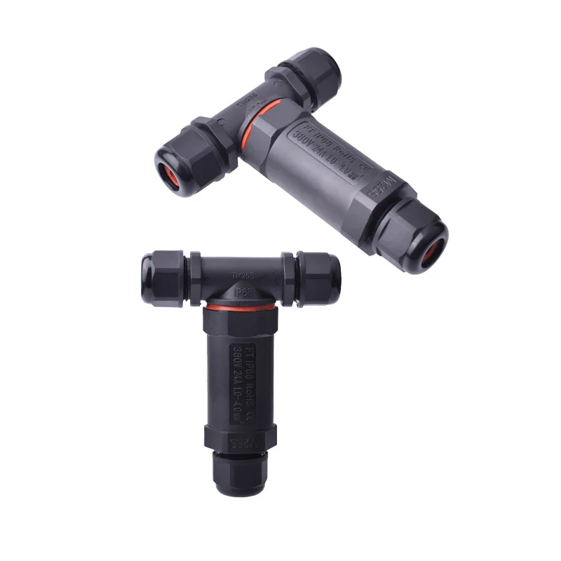 T-tipo três-way conector impermeável ao ar livre conector fio terminal rápido TM25-3 núcleo 4 núcleo 5