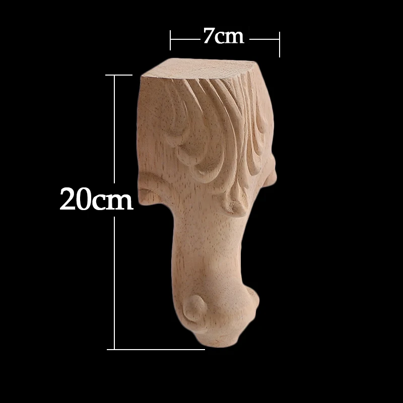 Meubilair met massief houten poten Carving Flower Sofa Seat TV-kast Voeten Geen verf Drop Ship Vervang huisdecoratieaccessoires
