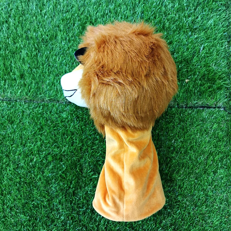 Golf Driver Wood Head Cover Plush Lion Fairway Wood Head Protector