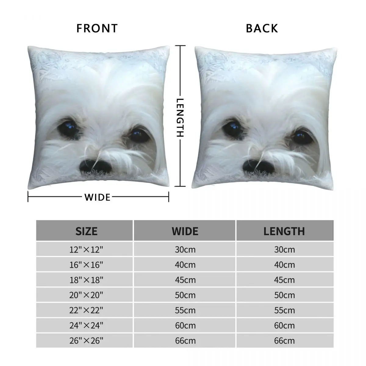 Snowdrop The Maltese Of The Frozen North Square Pillowcase Polyester Linen Velvet Pattern Zip Decor Home Cushion Cover