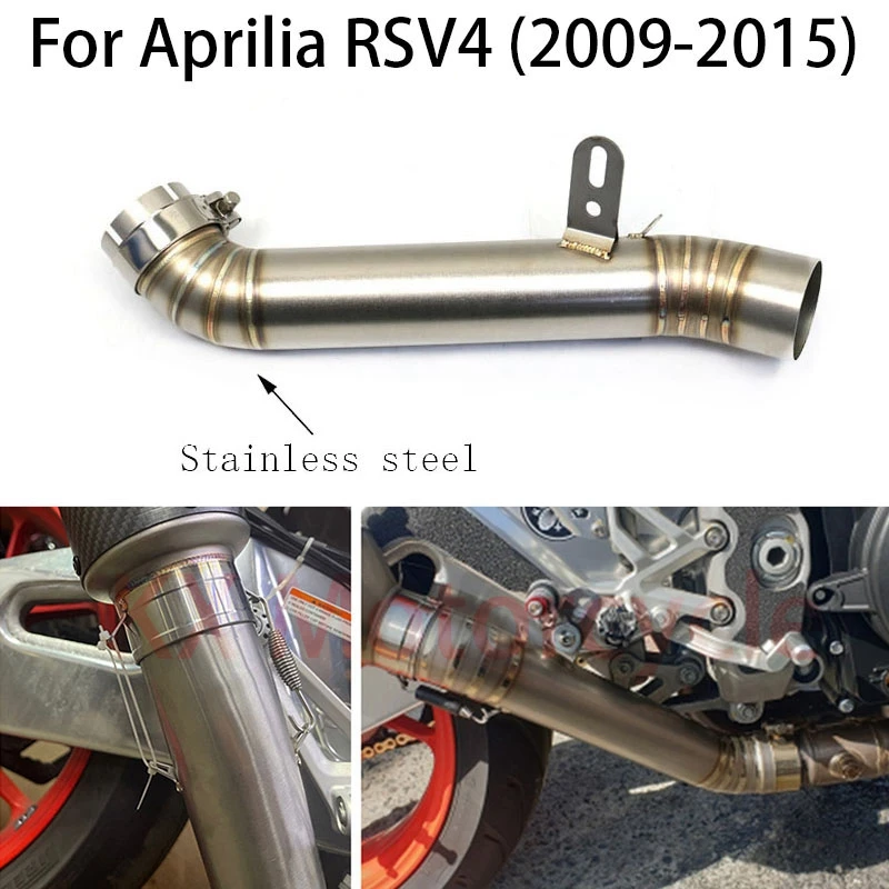 

For Aprilia RSV4 FACTORY APRC 60mm Motorcycle Exhaust Middle Mid Link Pipe Muffler Connect Tube Motocross