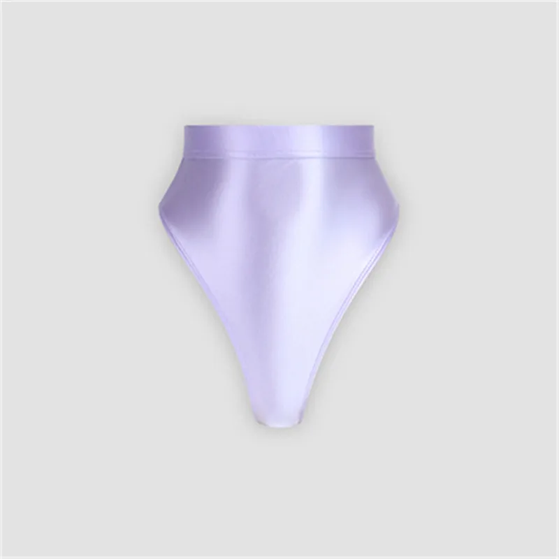 XCKNY satin glossy t-shaped pants with buttocks sexy solid bikini high waist sexy tights underpants briefs swimming trunks