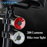 200 Lumens Multi Bike Rear Light MTB Cycling Led Waterproof Bicycle Headlight Rear Taillight Lamp Flashlight for Helmet Seatpost