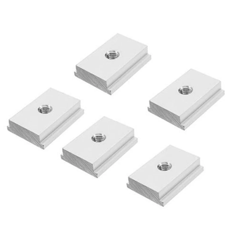 5Pcs M6/ M8 T Slot Moer T-Track Glijdende Moer Voor Houtbewerking Tool Slot Fastener