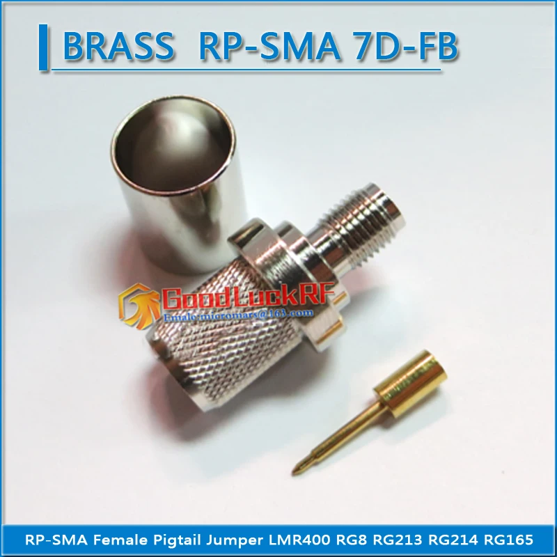 High-quality RP-SMA RPSMA RP SMA Female Pigtail Jumper Crimp for LMR400 RG8 RG213 RG214 RG165 SYV-50-7 7D-FBB Cable Plug