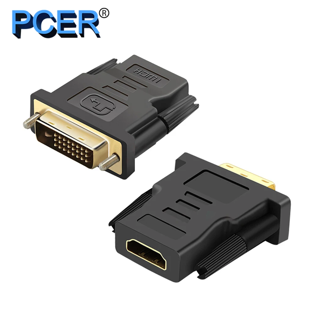 Convertitore DVI maschio DVI a HDMI 1920*1080P Supporto per la risoluzione per la Visualizzazione Del Computer Schermo del proiettore tv DVI adattatore HDMI adattatore