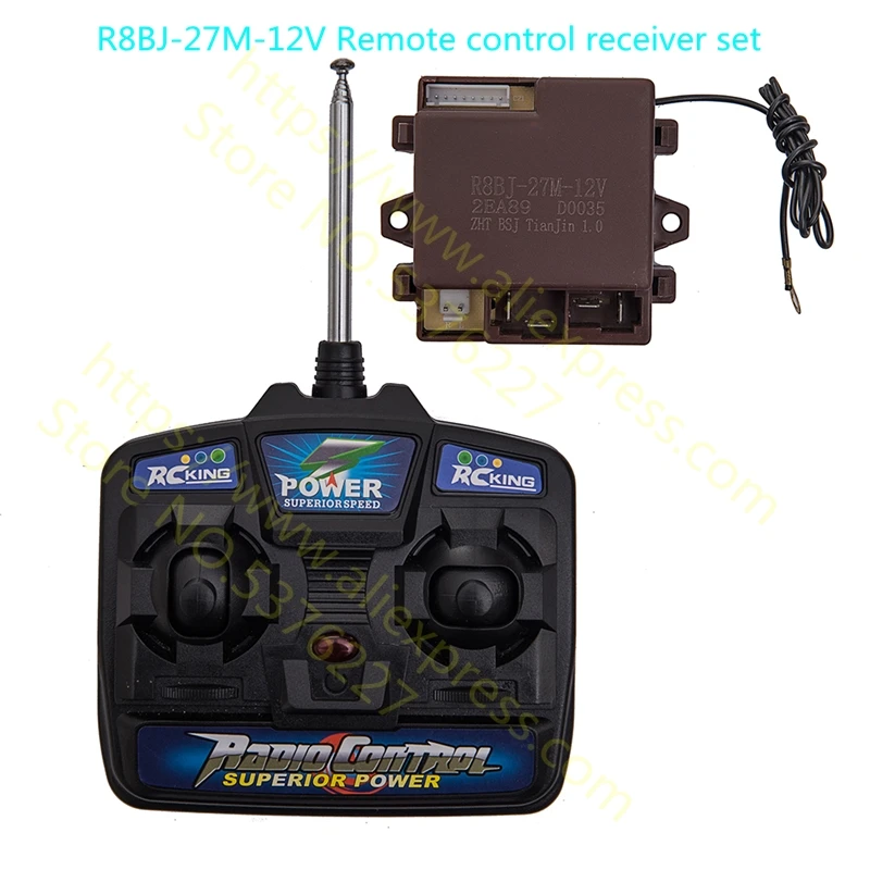 Receptor de control remoto R8BJ-27M-12V para niños, transmisor de coche eléctrico de 27Mhz, piezas de repuesto para coche infantil