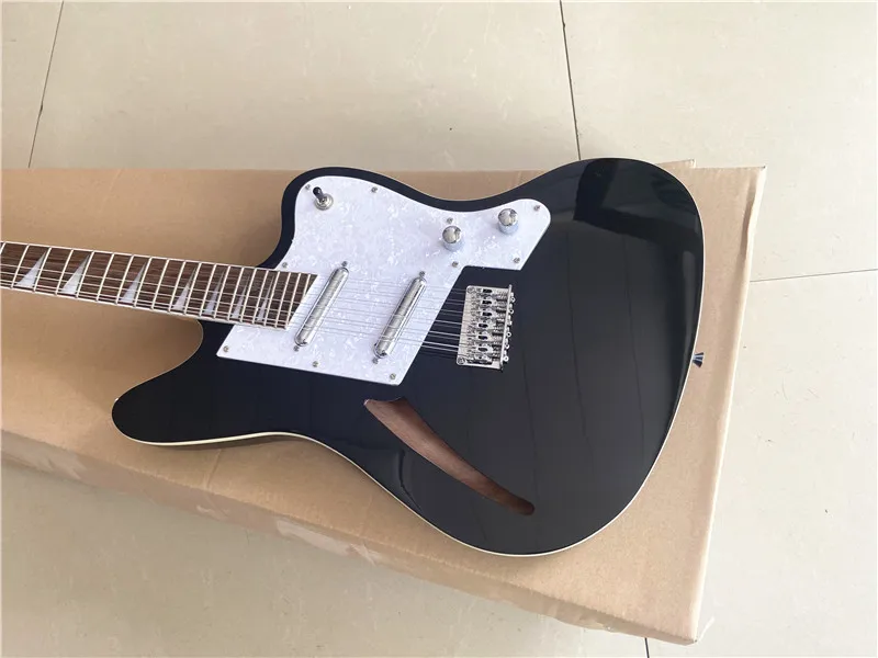 Custom edition Black light 12 string electric guitar lipstick pickup white pearl guard free shipping