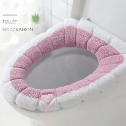 Winter Thick Toilet Seat Covers Soft Washable Nordic WC Toilet Lid Cover universal Closestool Mat Seat Case Bathroom Accessories