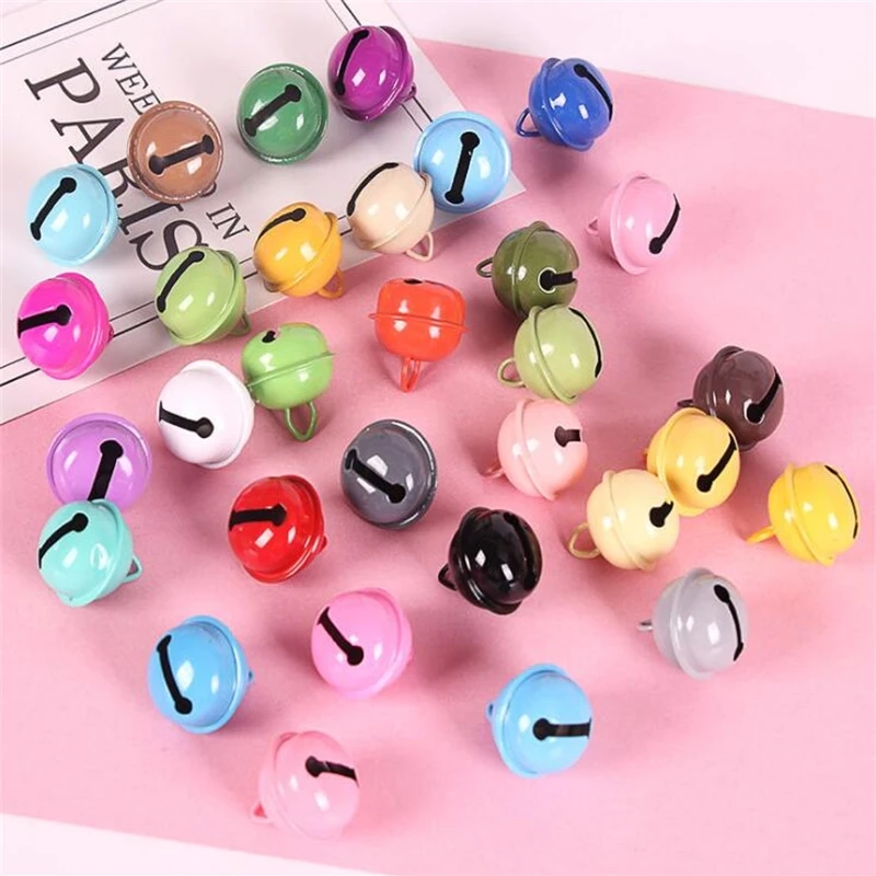 22mm Candy-colored Paint Small Bells Party Pet Decorate Keychain Accessories Christmas Decoration Color Boll