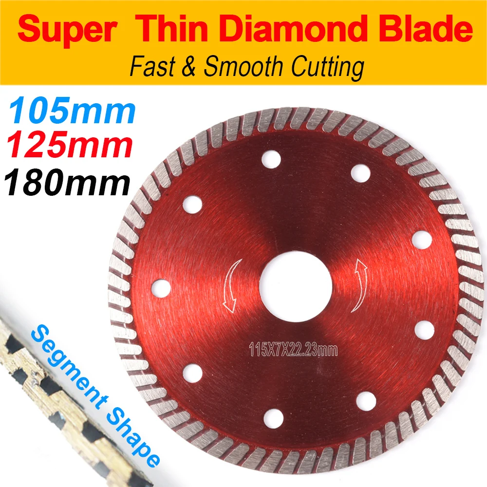 Disc Grinder Wheel 105 115 125mm Segment Diamond Saw Masonry Angle Grinder Cutting Porcelain Tile Blade Disc Wheel Marble Turbo