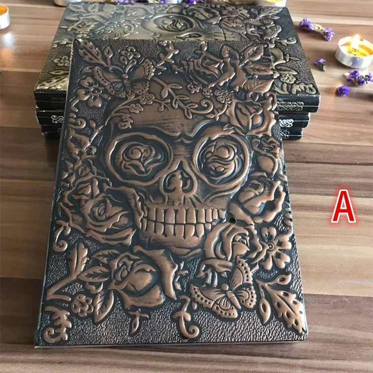 The Book of Shadows Magic Spell 3D relief Cover Book  Embossed Retro Notebook-Ruled papers