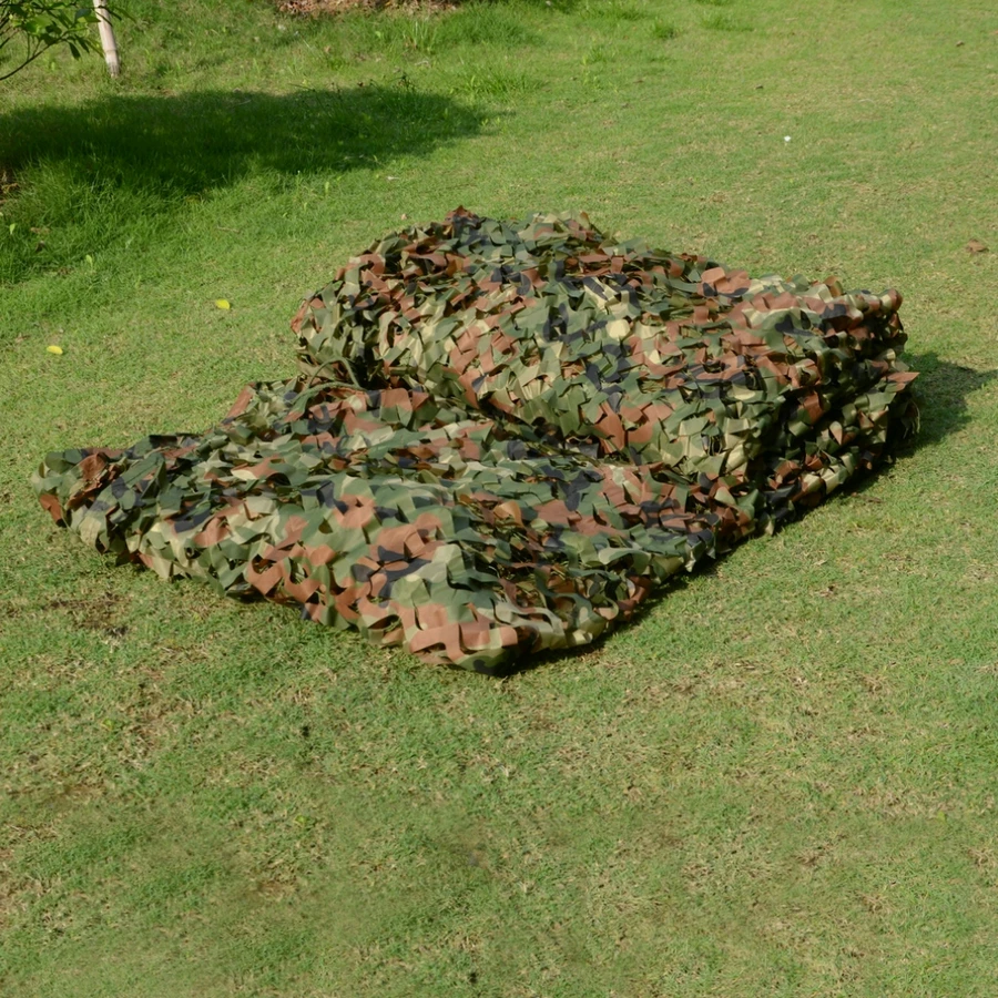 

2 X 3M Military Camouflage Net Woodlands Leaves Camo Cover For Camping Hunting