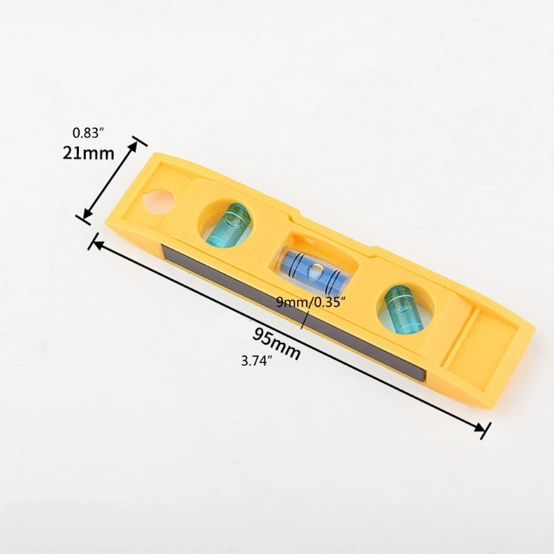 1 Pcs Mini 3 Bubble Level with Keychain Tor pedo Magnetic Gradienter Level Measuring Tool Plumb/Level/45-Degree Measuring