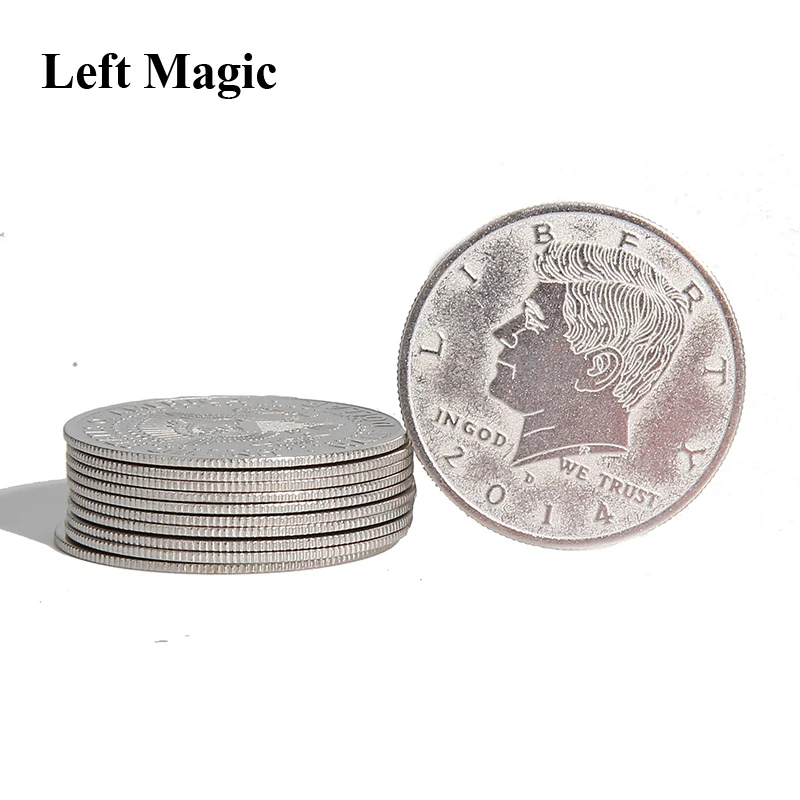 5 Pcs Super Thin Palming Coins (Half Dollar Version) Magic Tricks Appearing/Vanishing Coin Magia Accessories Gimmick Props