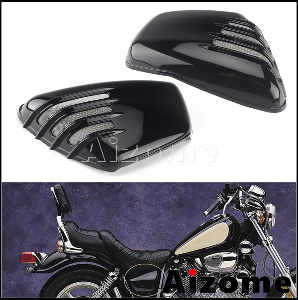 

Motorcycle Black Plastic Side Battery Protector Fairing for Yamaha 700 1000 Virago 1984-Up 1100 Virago 1986-Up 750 Virago 88-Up