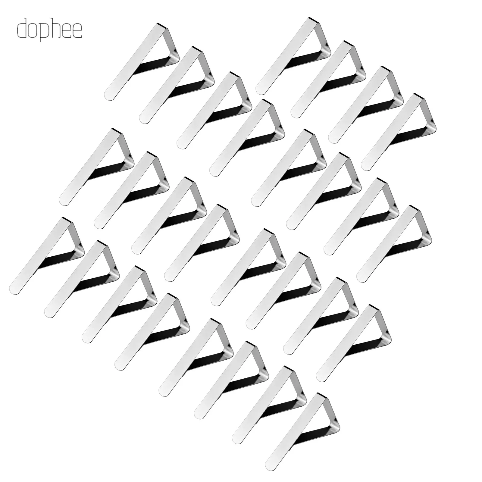 

dophee 12/24pcs Stainless Steel Tablecloth Tables Cover Clips Holder Clamps For Home Marquees Wedding Party Picnic