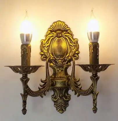 Creative European corridor bedside mirror front hotel teahouse coffee shop sconce light fashion Candle Wall lamp