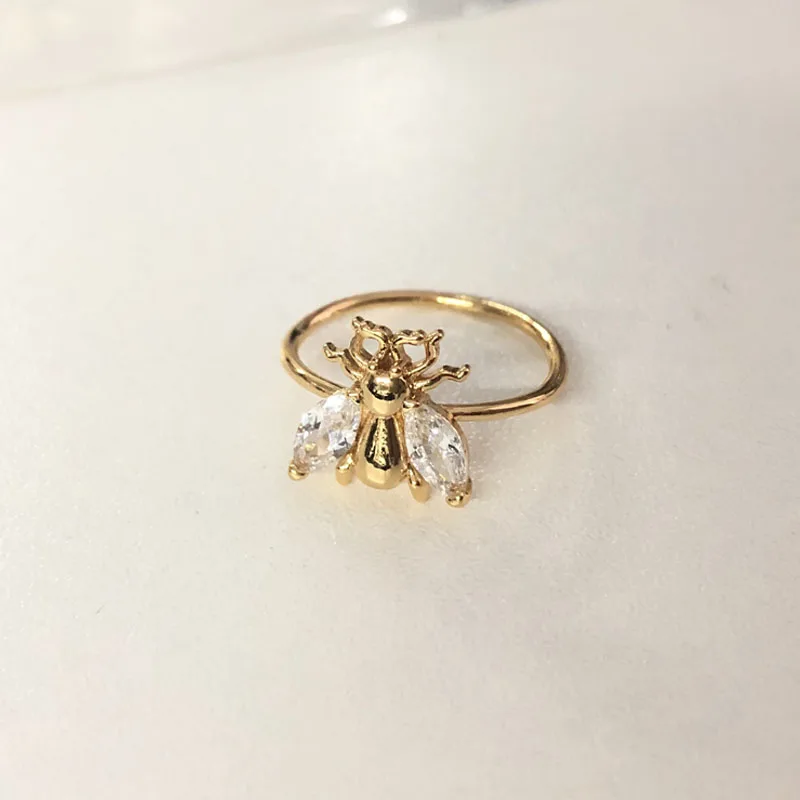 Fine Trendy Animal Jewelry Rings For Women Lovely Little Bee Cute Ring Party Accessories Girl's Fashion Bague Anillos Mujer