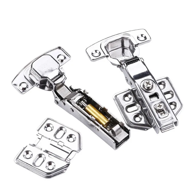 Thicken StainlessSteel304 Hydraulic Hinge Cabinet Buffer Furniture Hinges Cupboard Self -Discharging Door Hinges Cup35mm