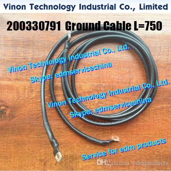 

200330791 edm Ground Cable L=750mm for ROBOFIL 200 machine. Charmilles 200.330.791, 330.791 C330791 EDM Grounding braid, Power