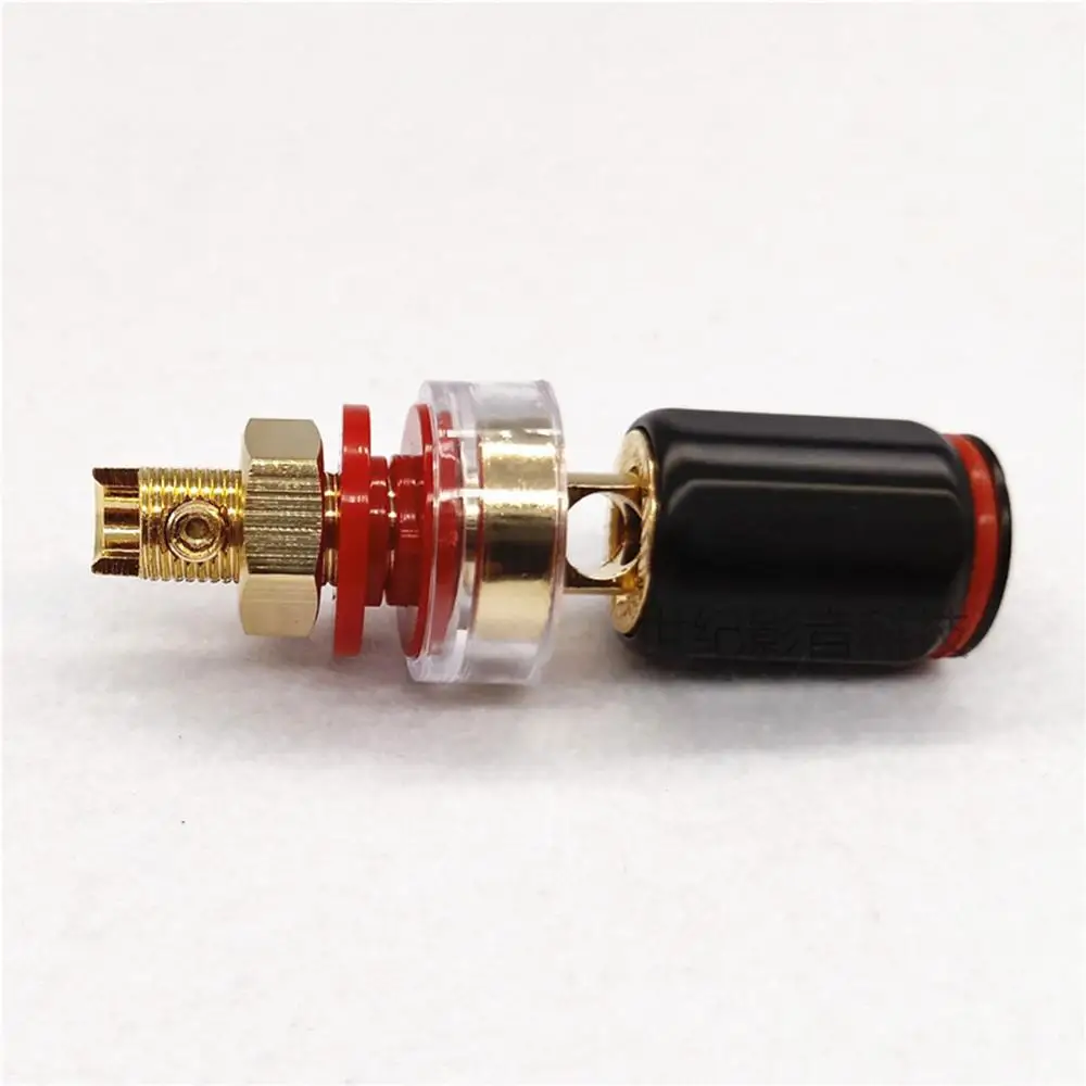 Hifi 4pcs speaker Jack Socket Binding Post Pure Copper Gold-plated Terminal Block Amplifier Wire Connector