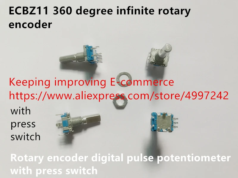 

Original new 100% ECBZ11 360 degree infinite rotary encoder digital pulse potentiometer with pressure switch and no switch