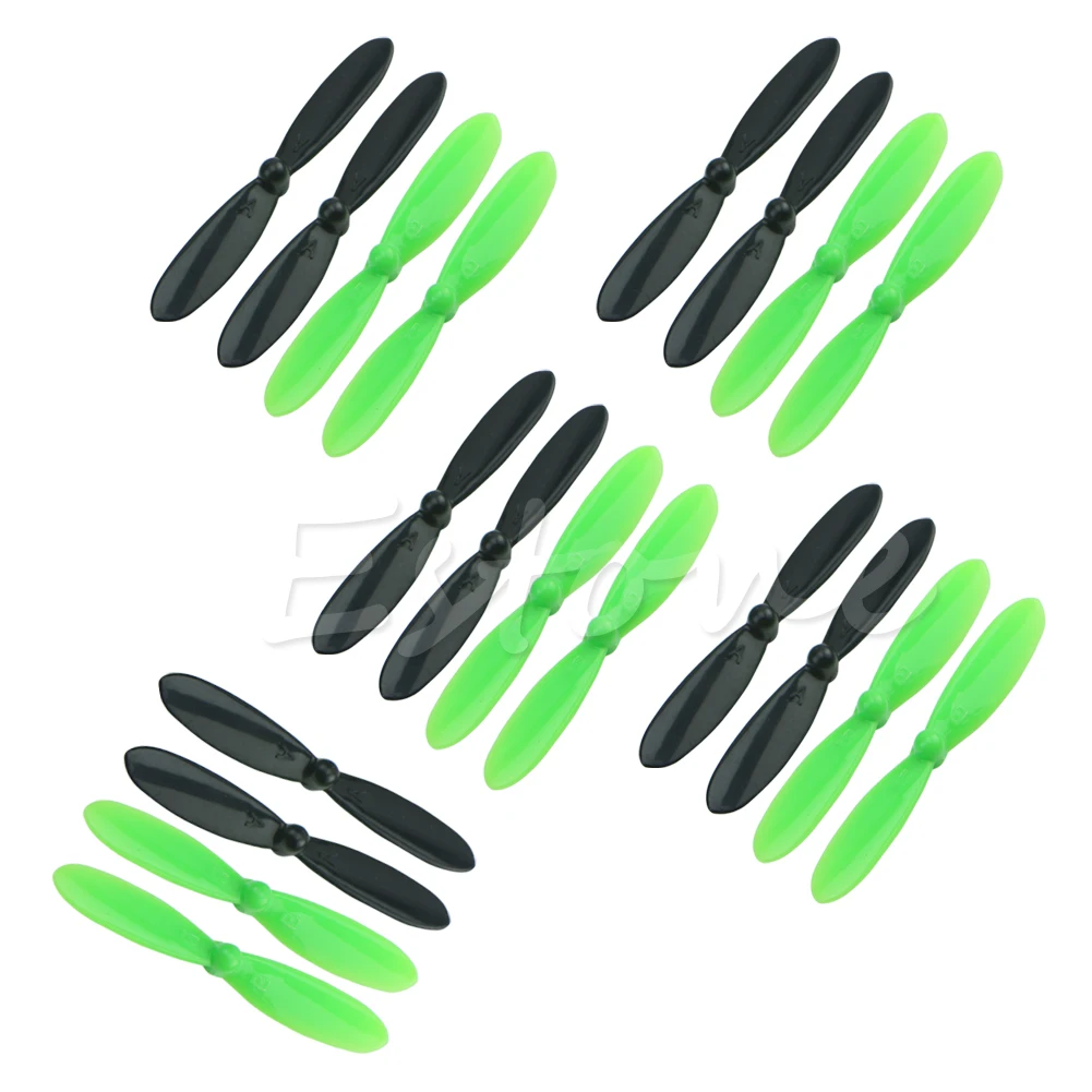 20pcs Propeller for Hubsan Quadcopter Motor H107L H107C Black&Green