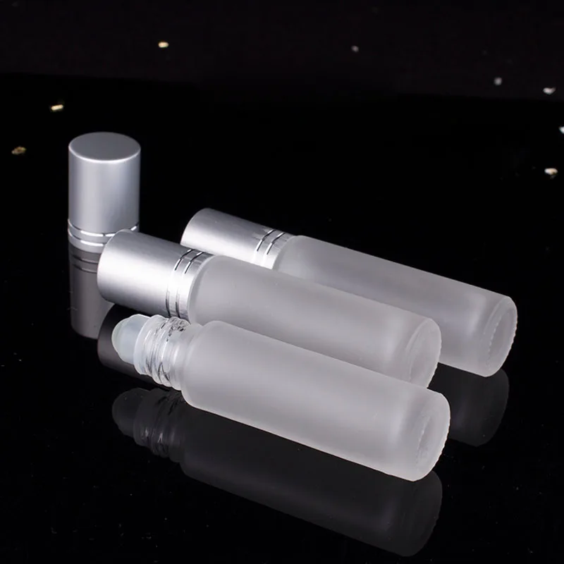 

30pcs 10ml Frosted Glass Essential Oil Perfume Roller Ball Bottle Roll On Vial Travel Cosmetic Aromatherapy Refillable Container