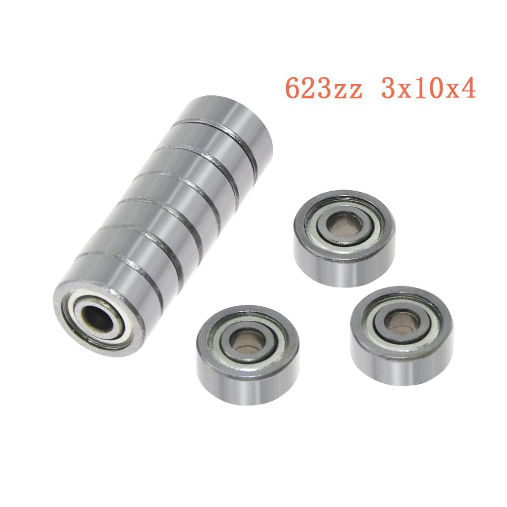 10pcs 626ZZ/624ZZ/623ZZ/688ZZ Ball Bearing 6x19x6mm Steel Miniature High-carbon Steel Single Row Ball Bearing 625ZZ & 3d printer