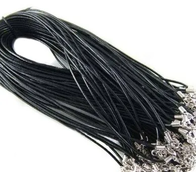 

20 шт./лот 2 мм 45 см удлинительная цепочка с застежкой-лобстером для ювелирных изделий ожерелье из натуральной кожи шнуры для браслетов веревка dfg4w