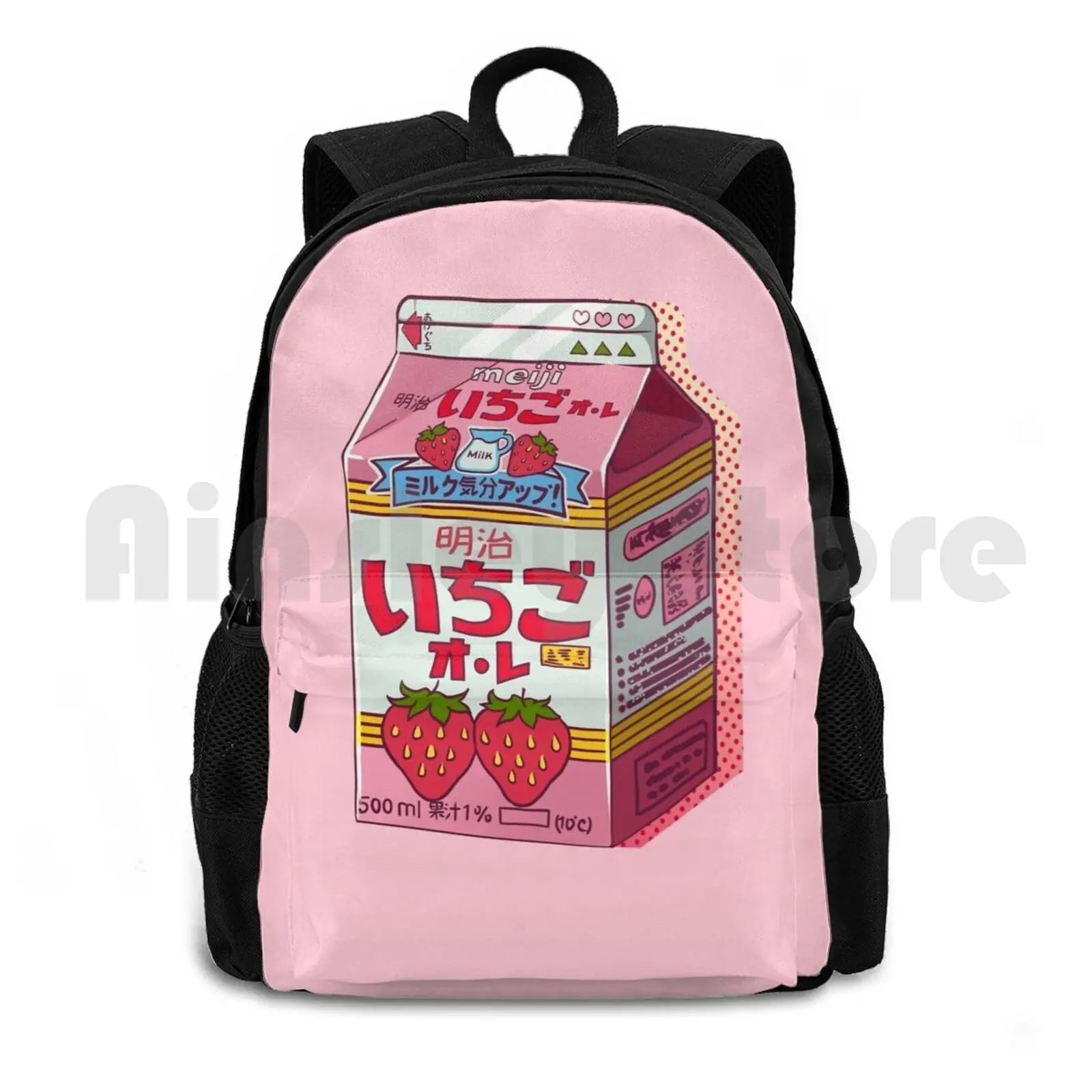 

Strawberry Milk Outdoor Hiking Backpack Riding Climbing Sports Bag Japan Starwberry Strawberry Milk Japanese Style Anime Anime