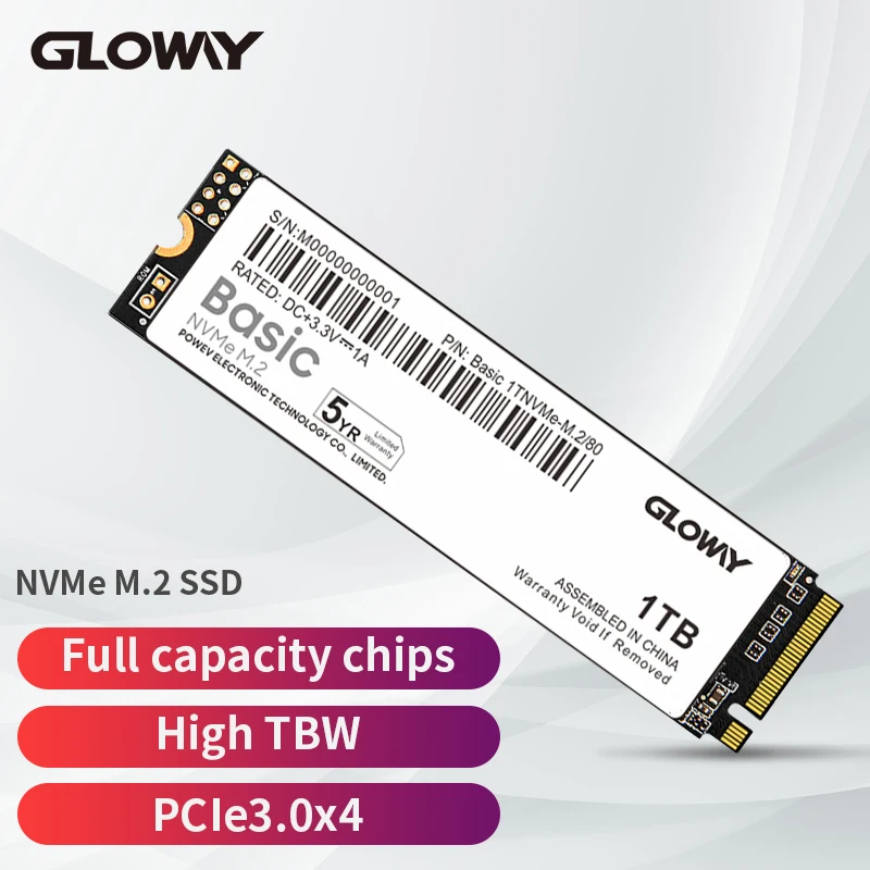 Gloway SSD M2 Nvme 1TB 512GB 256GB Internal Solid State Drive M.2 2280 128GB PCIe SSD Internal Hard Disk Basic Series For Laptop