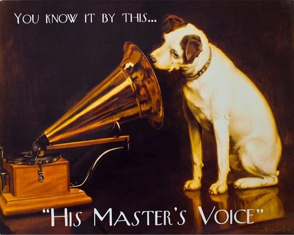 Tin Sign Art You Know It By This His Masters Voice Dog Vintage Metal Tin Sign Wall Plaque