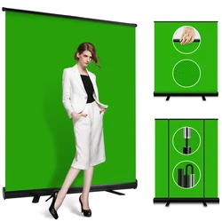 Green Screen Background with stand Extra large 150x200 cm Photo Chroma Key Panel Backdrops Pull Style for Virtual Studio YouTube