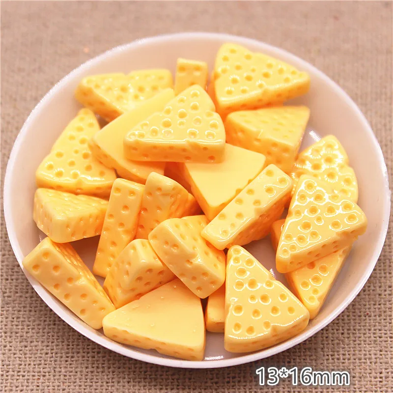 20pcs Cute 3D Simulation Cheese Resin Miniature Food Art Supply DIY Decorative Craft Scrapbooking Accessories