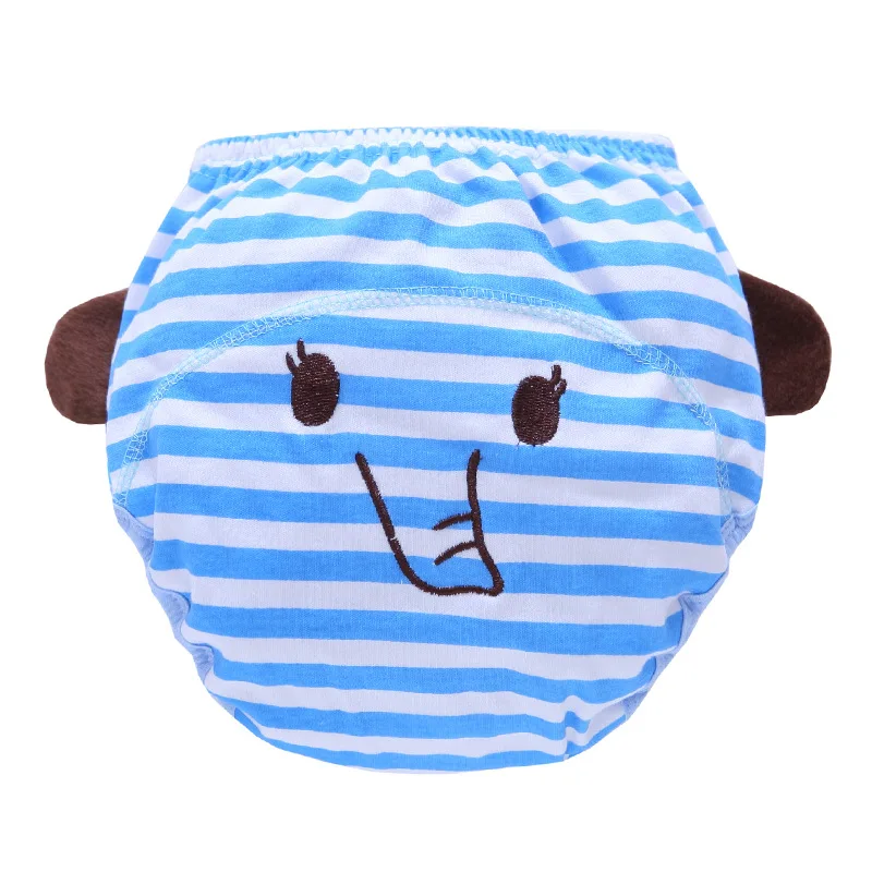 1Pcs Mother Kids Baby Bare Cloth Diapers Animal Pattern Reusable Infants Children Cotton Diaper Training Panties Nappy Changing