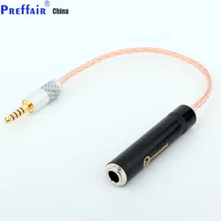 8 coer OCC Single Crystal Copper HiFi 4.4mm TRRS Balanced Male to 6.35mm TRS 3pin Female Audio Adapter Cable 4.4mm to 1/4 6.35mm